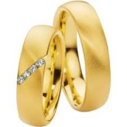 Aliança em Ouro Amarelo 18K com 4 brilhantes